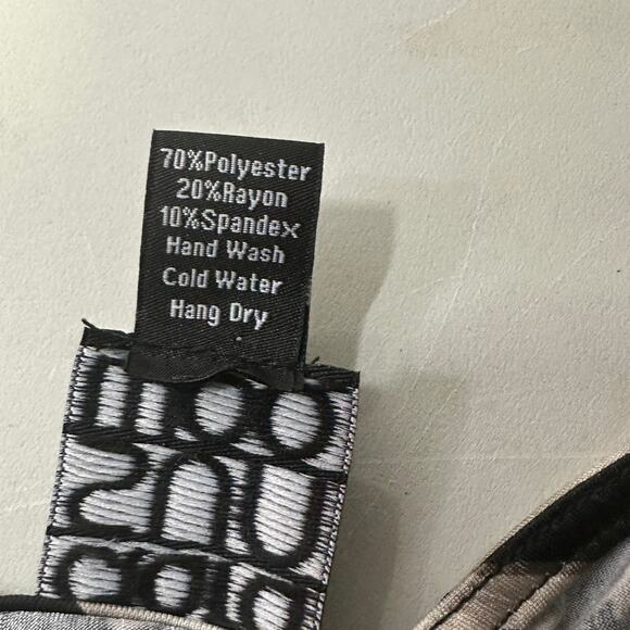 Clara Sun Woo Top Womens Large Animal Print 3/4 Sleeve Ruffle V Neck Slit - Picture 5 of 6